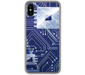 Tumundosmartphone Funda Gel Tpu para Iphone X / XS Diseño Circuito Dibujos