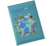 Global cubierta del titular del pasaporte titular de la tarjeta de accesorios de viaje para adultos y niños blanco