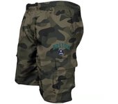 Men's Outdoor Cargo Shorts Male Overalls Elastic Waist Cycling Shorts Multi-pockets Loose Work Sport Knee Length Trousers