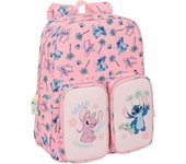 Mochila Infantil Bolsillos Adapt.Carro Stitch Beach 26X11X34Cm