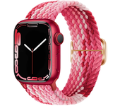 Braided Loop For Apple watch Strap 44mm 40mm 45mm 41mm 42mm 38mm 49mm Elastic Solo bracelet iWatch series 7 se 4 6 Ultra 8 Band