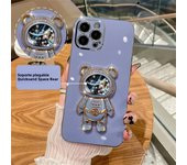 Nova 9 SE Case Quicksand Bear Astronaut Phone Case For Huawei Nova 9SE 8i 5t 3i 7SE 7 8 9 10 Pro Y70 Y90 Plating Kickstand Cover