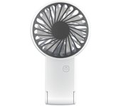 Mini ventilador de viaje de mano, ventilador de mano, ventilador de mesa plegable recargable, accesorio para festivales, ventilador blanco