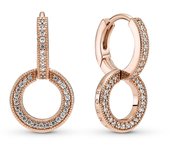 Pendientes de aro doble 289052C01 Pandora Rose
