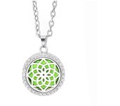 New Metal Zircon Aroma Perfume Diffuser Locket Pendant Stainless Steel Magnetic Necklace Essential Oil Aromatherapy Box Jewelry
