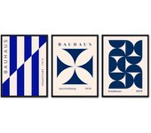 Set de 3 cuadros calidad premium con marco de madera - 30x40 cm o 50x70 cm - POSTER LAB