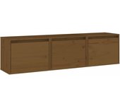 vidaXL Muebles para TV 3 piezas madera maciza de pino, Mueble de Salon, Mueble TV, Mueble TV salon, Mesa de TV, Mueble tele