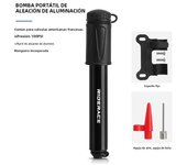 RIDERACE Bike Pump Portable Mini Cycling Hand Air Pump High Pressure Ball MTB Road Bicycle Tire Inflator Schrader Presta Valve