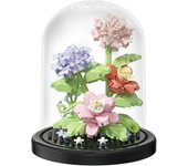 Rose Building Blocks Sunflower With Dust Cover Eternal Flower Assembling Brick Model Kids Toys Home Decoration Collection Gift
