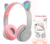 Auriculares Inalámbricos Para Niños Con Luz De Flash Y Micrófono Headset Estéreo Para Música Y Juegos Regalo Para Niñas Y Niños