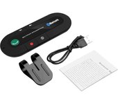 Kit de teléfono Bluetooth para coche con visera reproductor solar MP3 estéreo inalámbrico manos libres soporte móvil