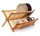 5 FIVE Escurridor Platos de Bambú Plegable 42x33.5x25.5cm - Utensilios de Cocina