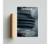 Black and White Drake Concert Cover Poster Aesthetic Pop Rapper Music Album for All the Dogs Canvas Print Wall Art Room Decor