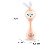 Baby Rattles Teether Rattle Toy Musical Flashing Hand Bells Rabbit Hand Bells Newborn Infant Early Educational Toys Gifts 0-12M