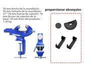 Table Vise Vice Mini Duty Mechanic Clamp-on Table Vise 360 Degree Swivel Base Cast Iron Table Top Clamp Press Vice with Anvil