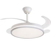Ibelán - Ventilador de techo retráctil blanco Aire DC