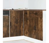 vidaXL Mueble bajo para fregadero “Lyon” en color Roble ahumado/Roble Sonoma/Blanco y más | almacenamiento funcional diseño moderno para baño dormitorio sala
