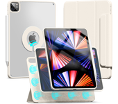 ZOYU For iPad Air 4/5 10.9 Pro 11 12.9 inch Magnetic Case, For iPad Mini 6 10.2 9th 8th 7th Gen Rotate 360°Detachable Back Case