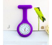 Silicone large dial cartoon nurse watch women's wall watch waterproof cute pocket watch student battery exam pin chest watch