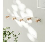 Perchero de Montaje en Ganchos de Perchero para Recibedores, Entradas, Dormitorios Modernos, Habitaciones Infantiles y Baños Dos Métodos de Instalación 5 Ganchos