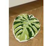 Green Leaf Monstera Tufted Rug Palm Shaped Bathroom Anti Slip Pad Home Decor Mat Rugs for Bedroom Door Mat Entrance Bathroom Rug