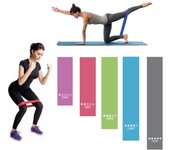 Paquete de 5 bandas de ejercicio, de Resistencia Bandas, yoga, Rehabilitación, multicolor, Talla única