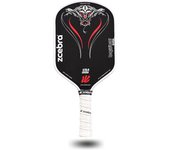 Pala de Pickleball Zcebra BLACK MAMBA. Carbono Puro T700 Termoformada y Superficie Frosted. Funda de Neopreno
