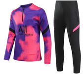 new children's clothing tracksuit boy girl pink Parisians Fans  Half Zipper Jacket Training wear games Jerseys Kids Soccer Kit