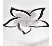 Ventiladores de techo, con luces y control remoto, ventiladores de techo cromados silenciosos con lámparas, motor CC reversible, memoria regulable, ventilador de perfil bajo, luz de techo con 6 velocidades, modo verano e invierno