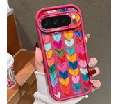 Colorful Love Heart Soft Case For Google Pixel 9 Pro XL 8 Pro 8A Solid Color TPU Silicone Phone Back Cover For Pixel 8 9 Pro