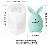 3D Round Egg Rabbit Candle Silicone Mold DIY Creative Easter Egg Rabbit Aromatherapy Plaster Soap Candle Decoration Making Kit