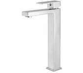 VALAZ Muga Grifo alto para lavabo monomando con estructura cuadrada en color cromado