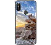 Tumundosmartphone Funda Gel Tpu para Xiaomi Redmi Note 6 Pro Diseño Sunset Dibujos