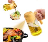 Pulverizador de Aceite de Oliva 2 en 1 Para Cocina, botella de Aceite de Vidrio Premium