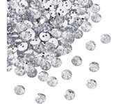OLYCRAFT 500 botones facetados de 2 bolsos para Coser botones de Cristal acrílico de 10 mm para Ropa, joyería y manualidades