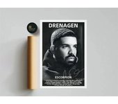 Black and White Drake Concert Cover Poster Aesthetic Pop Rapper Music Album for All the Dogs Canvas Print Wall Art Room Decor