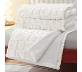 Manta Sofa de Borrego, Manta Doble Cara Franela y Sherpa, 100% Poliester, Suave y Caliente para Invierno, Manta cama, Sobrecama, Manta Borreguito.