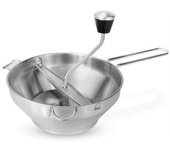 Molino de verduras | Prensa de tomates de acero inoxidable | Picadora de alimentos | Machacador de patatas | Puré rotatorio | Apto para lavavajillas | Con 3 discos de molienda