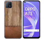 Tumundosmartphone Funda Gel Tpu para Oppo A73 5G diseño Madera 09 Dibujos