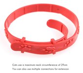 Collar antipulgas y garrapatas ajustable para gatos, 3 unidades, color rojo