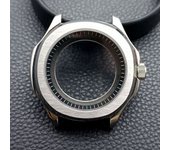 High-quality Silvery Black Case have inner ring 39.5mm watch men's case FIT NH34 NH35 NH36 movement Automtaic Watch Box
