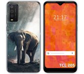 Funda Silicona para TCL 205 diseño Elefante Dibujos