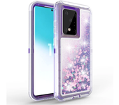 Heavy Duty Transparent Glossy for Samsung Galaxy S23 S24 Ultra S22 S21 S20 S10Plus Note 20 Shockproof Liquid Glitter Rugged Case