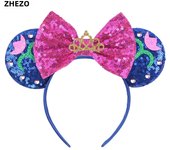 Disney Mickey Mouse Oor Hoofdbanden Frozen Elsa Anna Strik Pailletten Hoofdband Kids Party Cadeau Kinderen Diy Haaraccessoires
