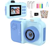 Instant Print Camera For Kids Mini Digital Video Camera Dual Lens Photo Printing Thermal Paper Toys Camera Boys Girls Gifts