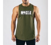 Summer Breathable Wide Shoulder Casual T-shirts Men's Sports Running Fitness Crew Neck Tank Tops
