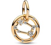 Pandora Charm Colgante con un recubrimiento en oro de Zodiaco Géminis 762711C01 , para Mujer