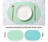 Table Leather Placemats Set of 1/4/6pcs,Washable for Dining,Heat-Resistant Non-Slip Insulation Waterproof Place Mats