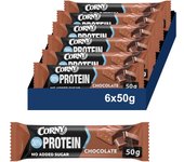 CORNY Protein Barritas 30% Proteínas de Chocolate. Sin Azúcares Añadidos. Pack 6x50gr