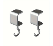 2pcs 360° Rotatable Steel Table Hooks - Detachable, Non-Destructive Installation for Office Desks, School Dormitories